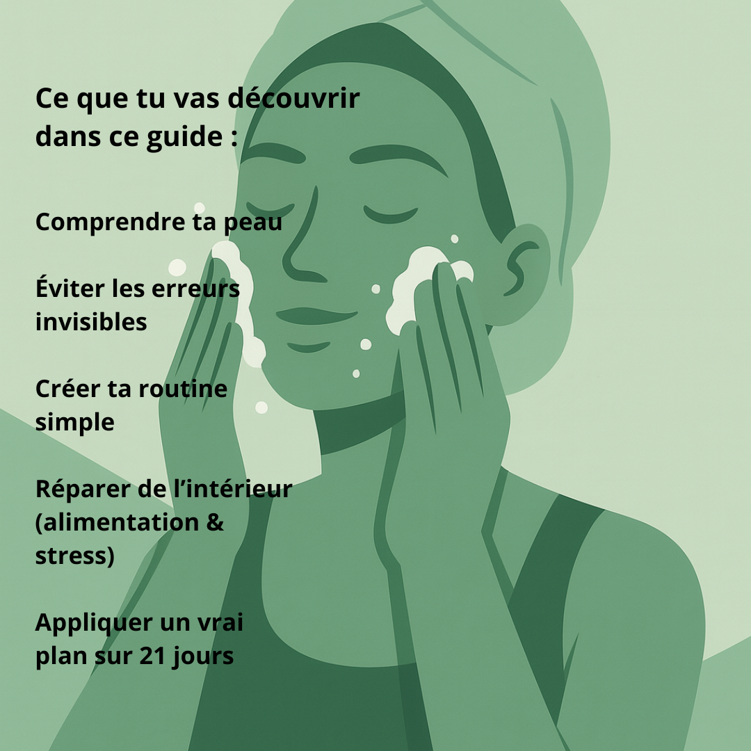 Reprends le contrôle de ta peau – Guide 21 jours