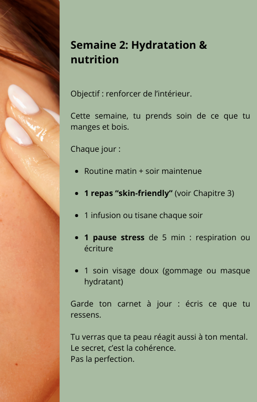 Reprends le contrôle de ta peau – Guide 21 jours