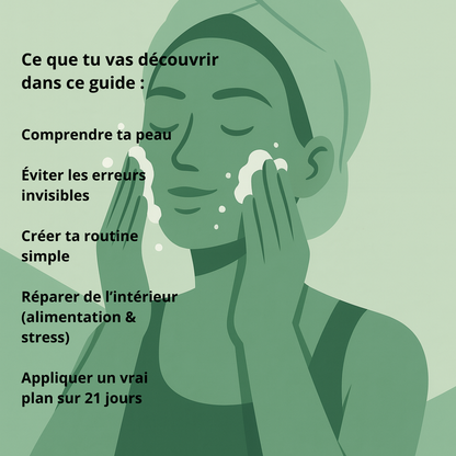 Reprends le contrôle de ta peau – Guide 21 jours